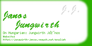 janos jungwirth business card